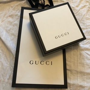 Gucci paper bag and box